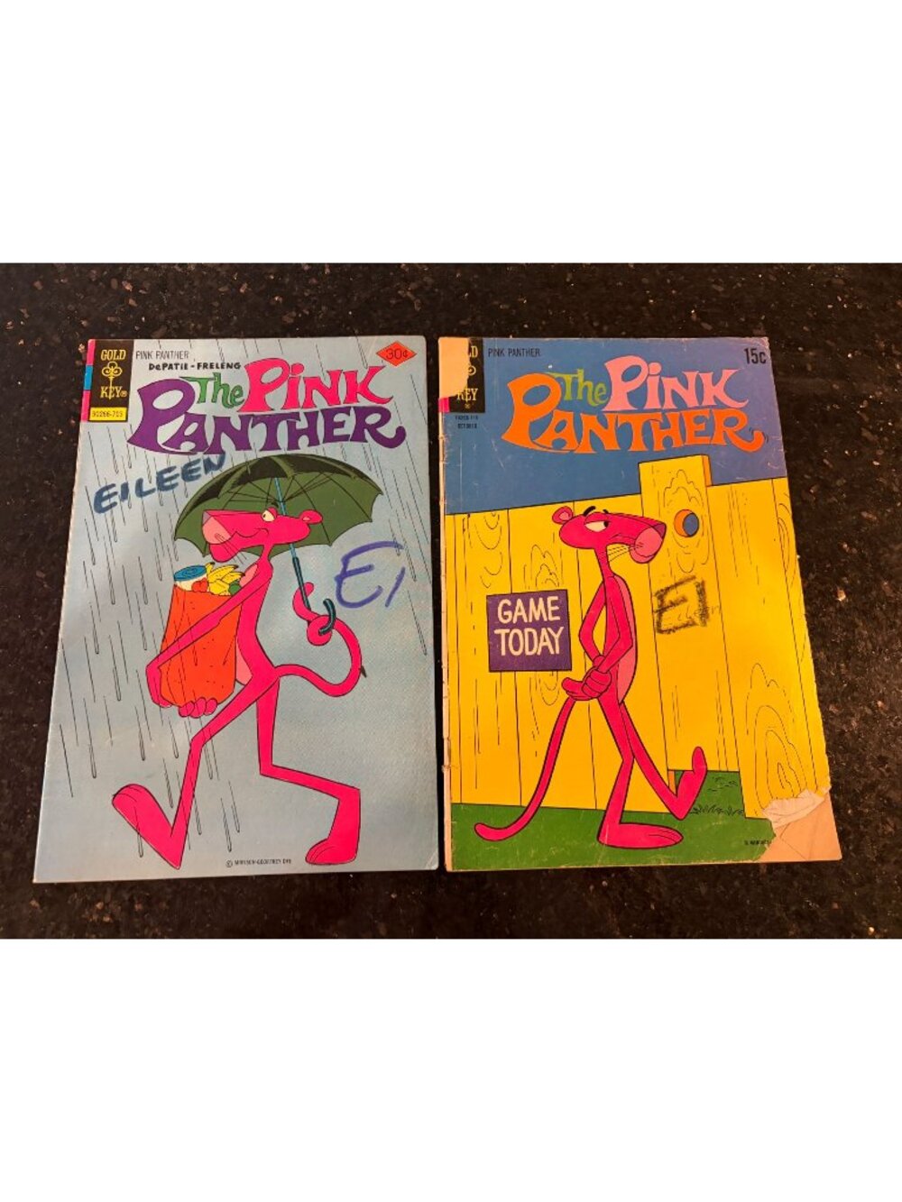 Vintage 1971 1977 The Pink Panther No 3 & 41 Gold Key Comic Books Bundle Lot